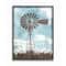 Stupell Industries Farm Windmill Blue Brown Painting Framed Wall Art